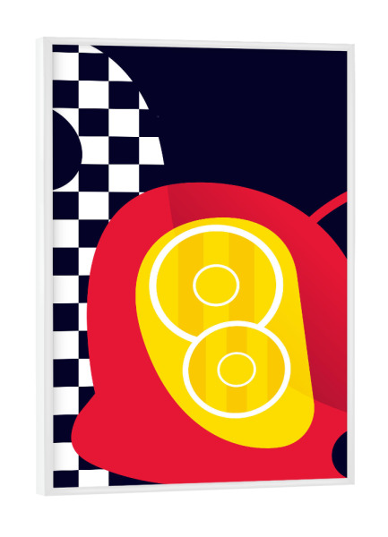 Poster mit weißem Rahmen "Red Sports Car" artboxONE - Sport / Motorsport,Geometrie,Automobile,Sport