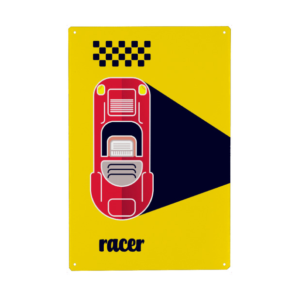Holzbild "Racer 08" artboxONE - Typografie,Reise,Sport / Motorsport,Geometrie,Automobile,Sport