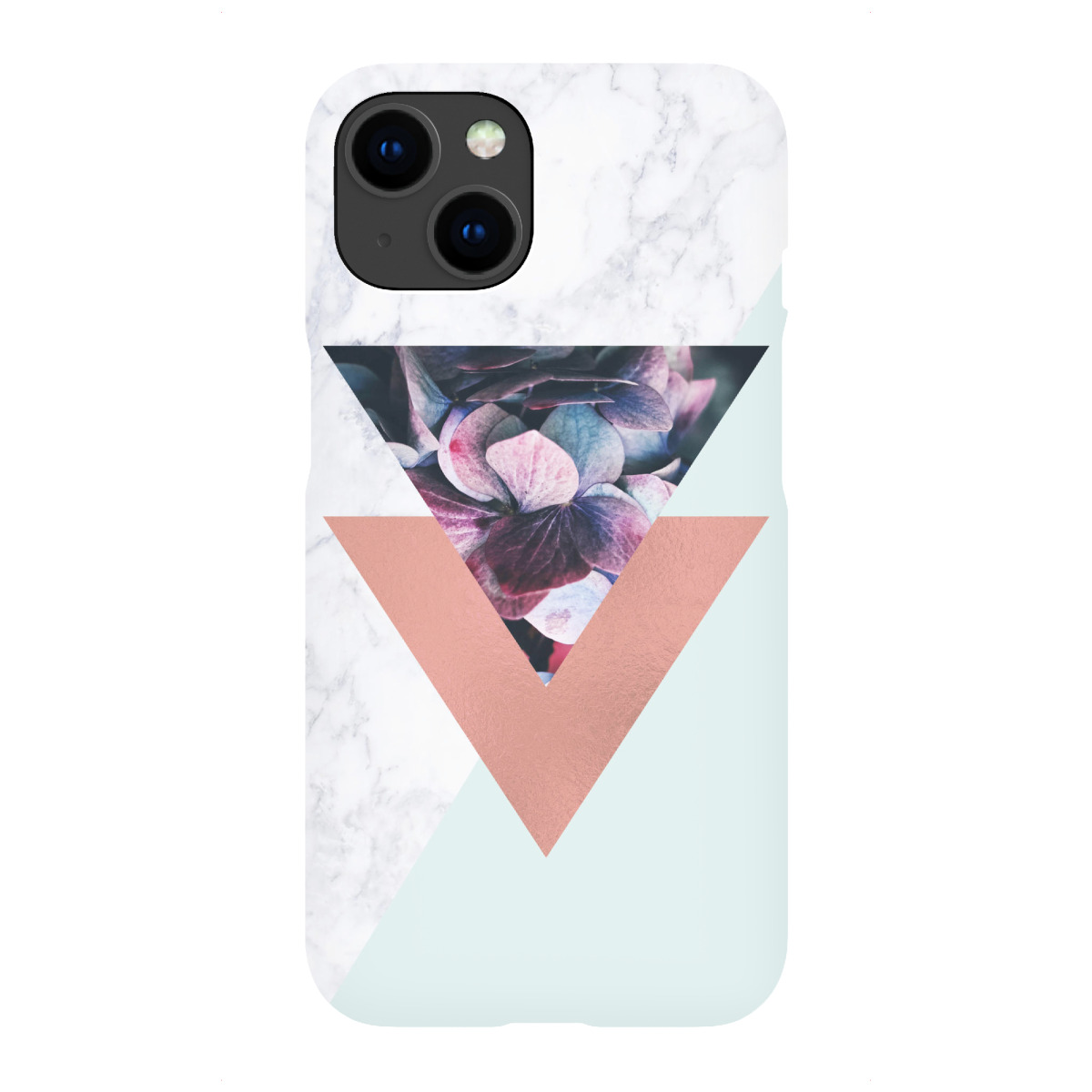 iPhone "Rose Gold Marble Geometric" Premium-Case Handyhülle artboxONE