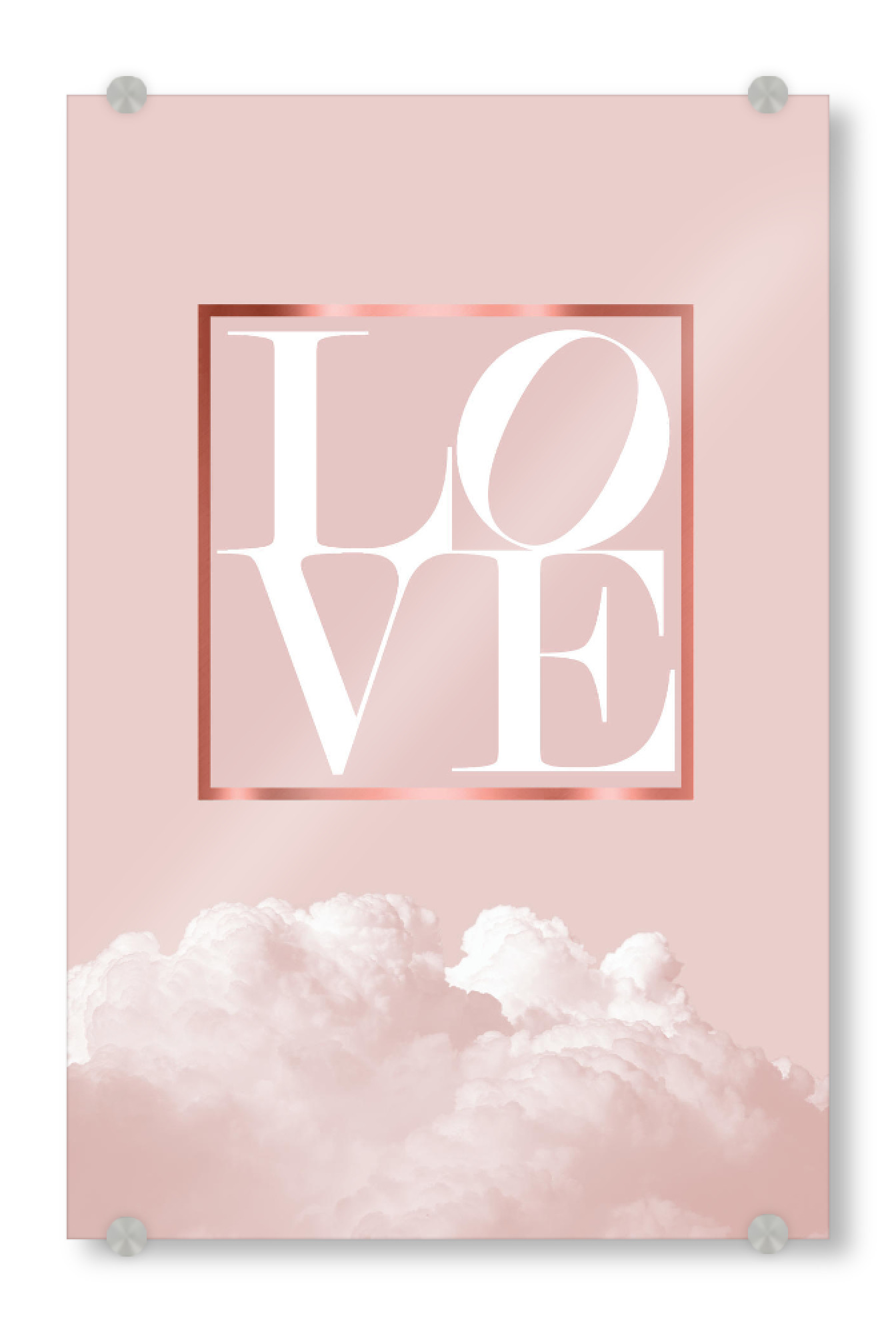 Acrylglasbild "Love 10" artboxONE - Typografie,Natur,Abstrakt,Liebe,Festivals