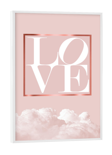Poster mit weißem Rahmen "Love 10" artboxONE - Typografie,Natur,Abstrakt,Liebe,Festivals