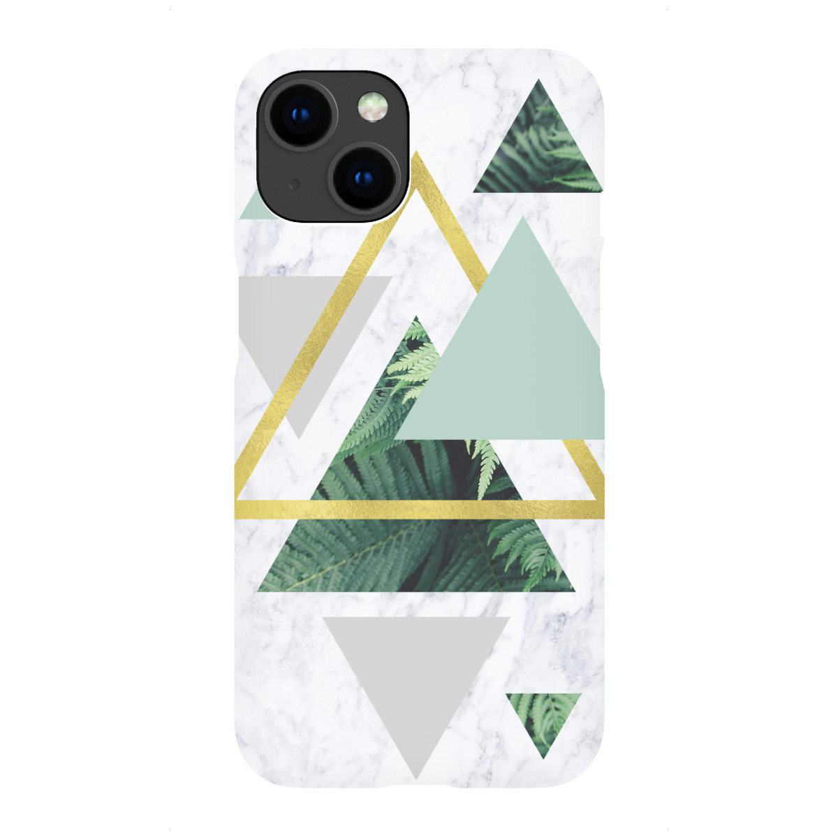 "Gold Foil Geometric Fern Leaves"für iPhone - Premium-Case Handyhülle artboxONE