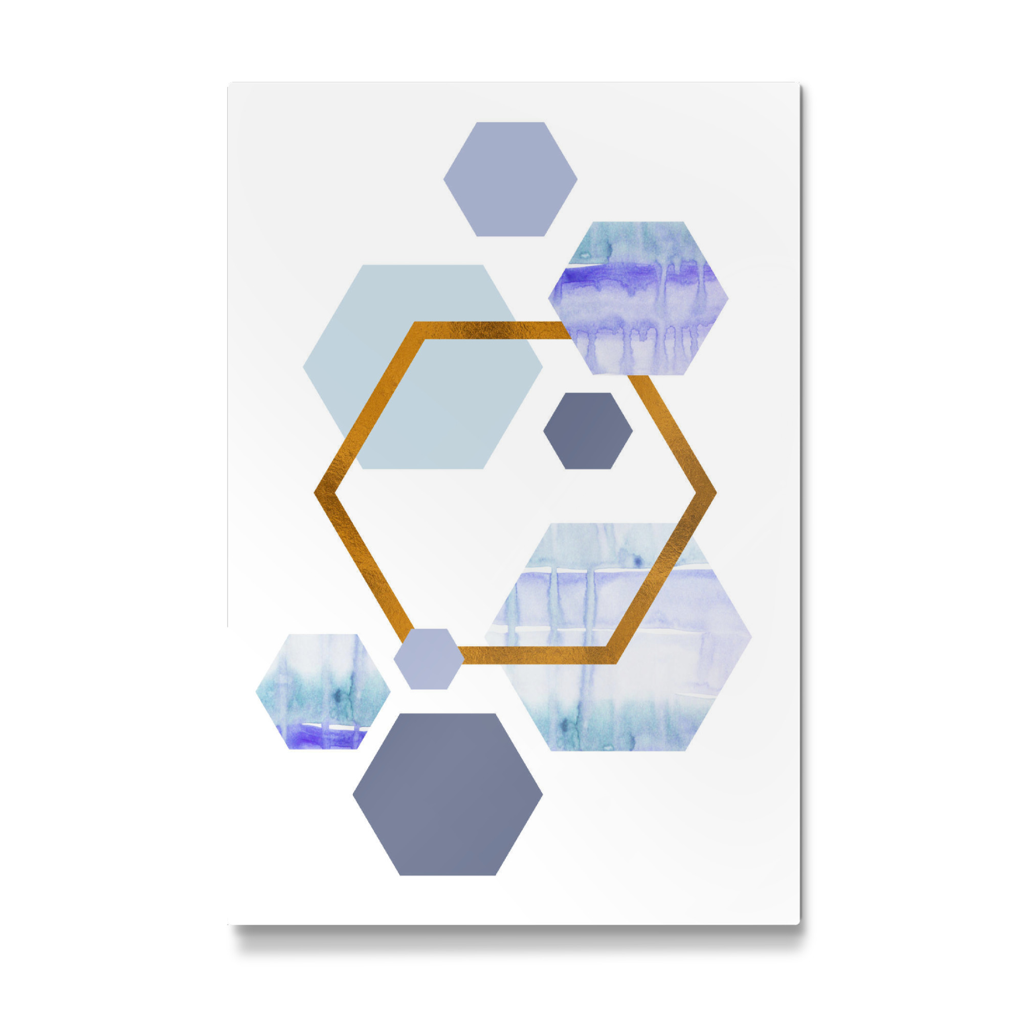 Galerie-Print "Bronze Foil Geometric Watercolour" 75x50 cm artboxONE