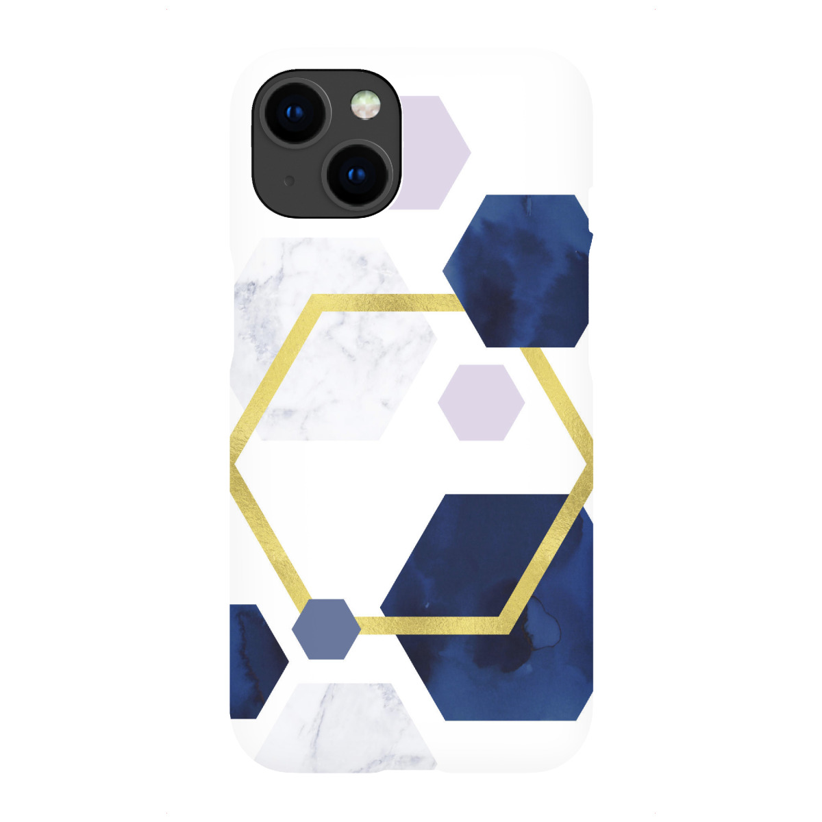 "Gold Foil Navy Geometric"für iPhone - Premium-Case Handyhülle artboxONE