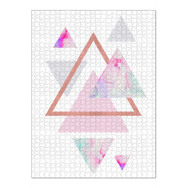 Puzzle Ravensburger "Rose Gold Geometric Watercolour 2" artboxONE - Geometrie