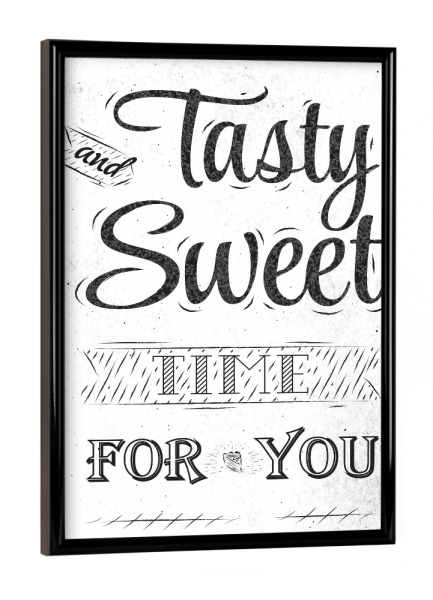 Poster mit schwarzem Rahmen "Tasty and sweet coal" artboxONE - Essen & Trinken,Schwarzweiß