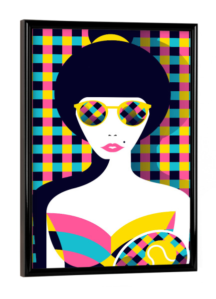 Poster mit schwarzem Rahmen "Tenniswoman II" artboxONE - Fashion,Sport