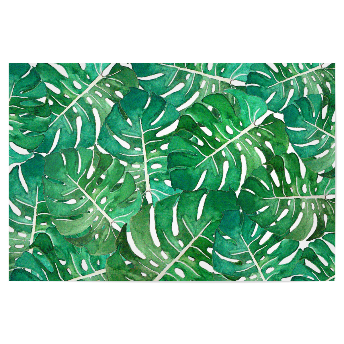 Monstera leaves watercolor n.1 als Poster bei artboxONE kaufen