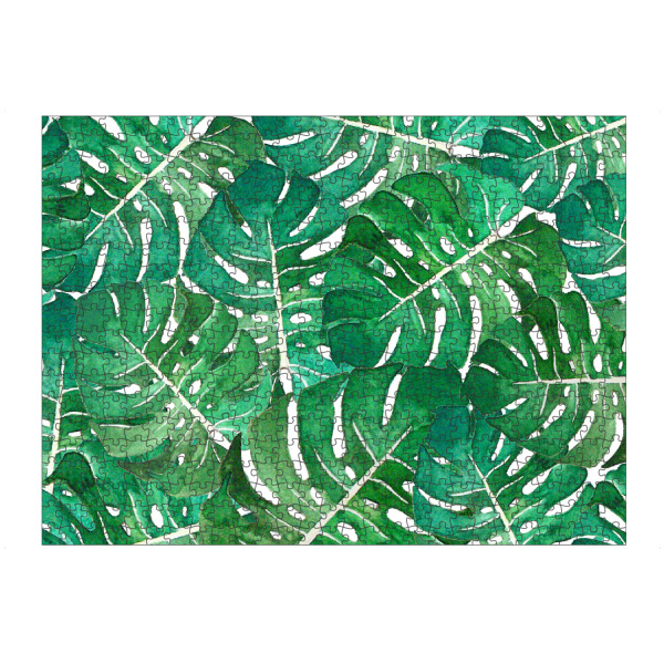 Puzzle Ravensburger "Monstera leaves watercolor n.1" artboxONE - Natur,Floral,Fashion