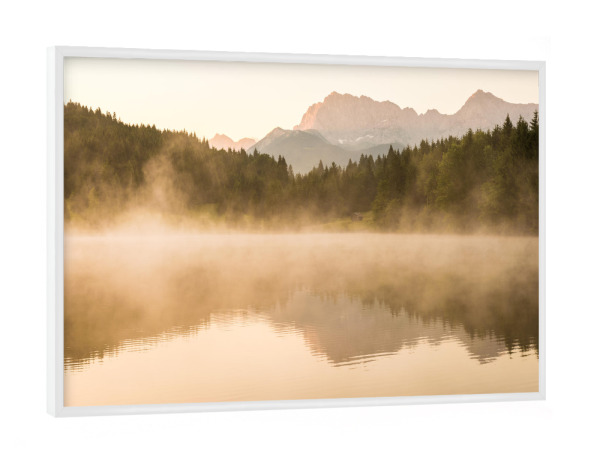 Poster mit weißem Rahmen "Karwendelmorgen" artboxONE - Natur,Reise