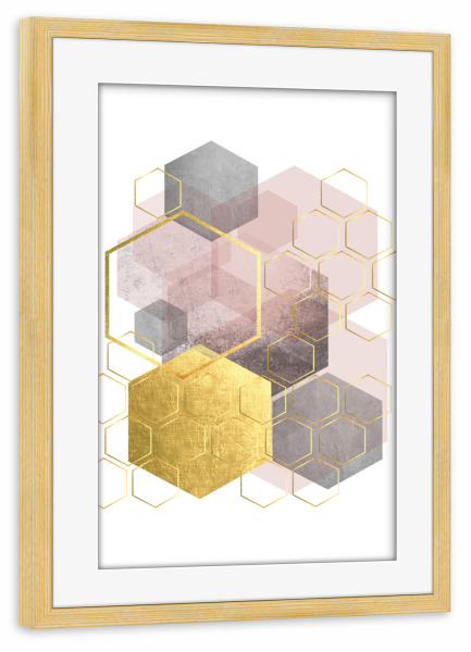 Poster mit Rahmen kiefer "Abstract Geo" artboxONE - Abstrakt,Geometrie