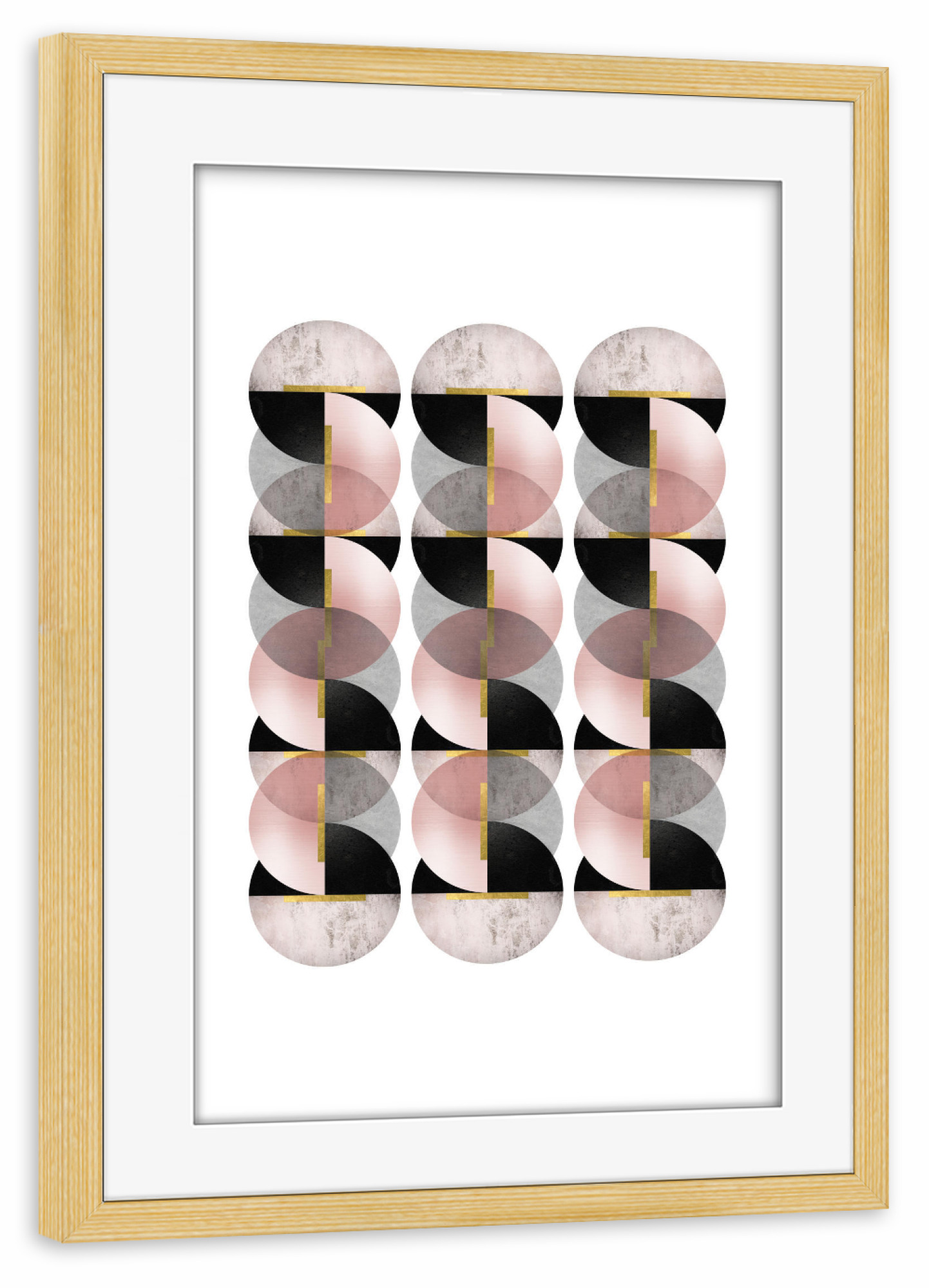 Poster mit Rahmen kiefer "Art Deco No. 2" artboxONE - Abstrakt,Geometrie