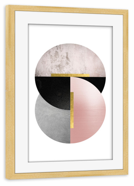 Poster mit Rahmen kiefer "Art Deco No. 1" artboxONE - Abstrakt,Geometrie