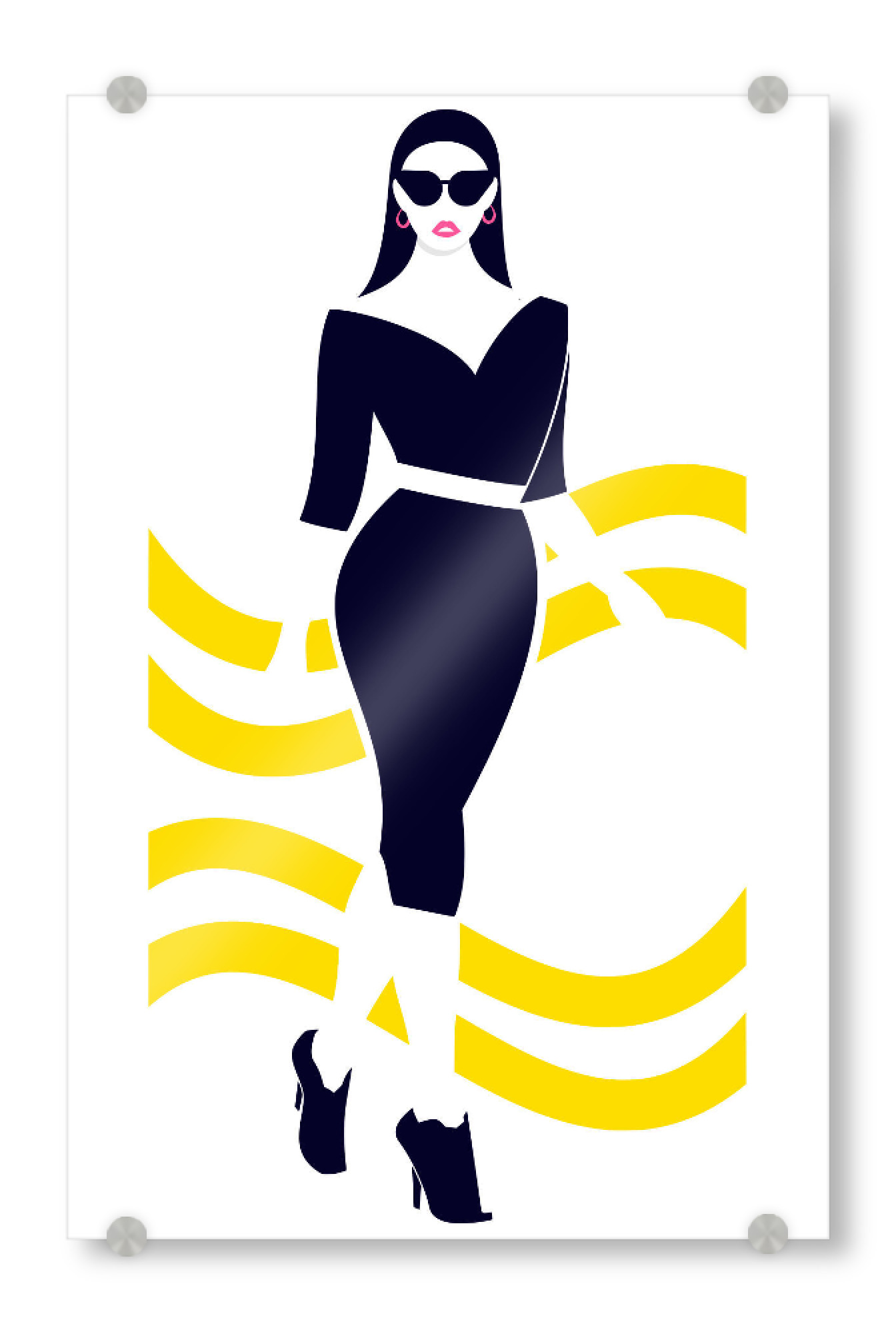Acrylglasbild "Black Dress" artboxONE - Fashion