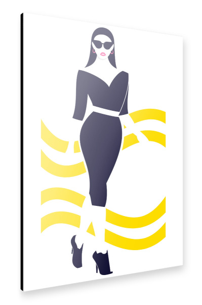 Alu-Dibond "Black Dress" 30x20 cm artboxONE