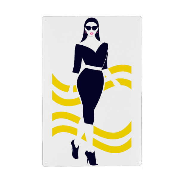 Holzbild "Black Dress" artboxONE - Fashion