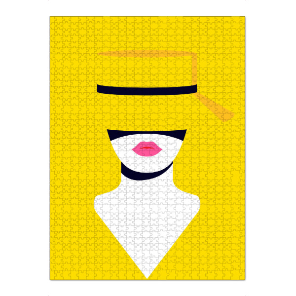 Puzzle Ravensburger "Woman in yellow hat" artboxONE - Fashion