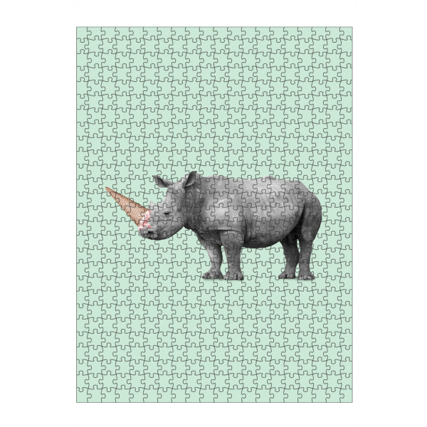 artboxONE Puzzle "ICE CREAM RINO" artboxONE - Tiere,Essen & Trinken,Abstrakt,Reise / Afrika,Fiktion