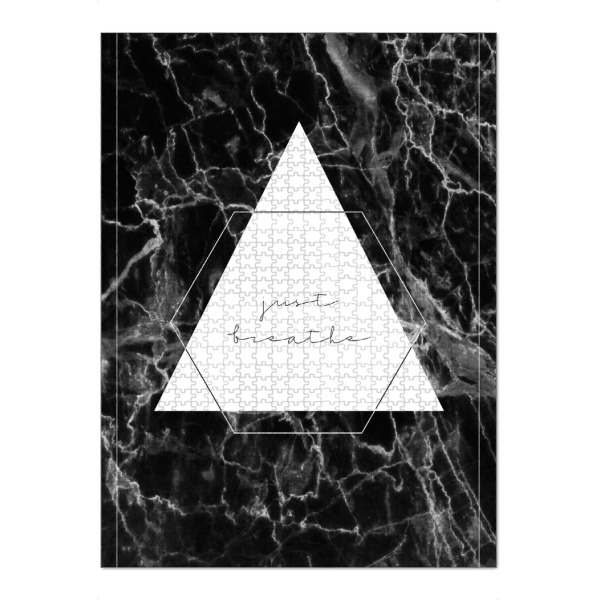 Puzzle Ravensburger "Just breathe 3" artboxONE - Typografie,Menschen,Schwarzweiß,Geometrie,Liebe - Breathe,Atme,Soul,Love,Marmor,Geometrie