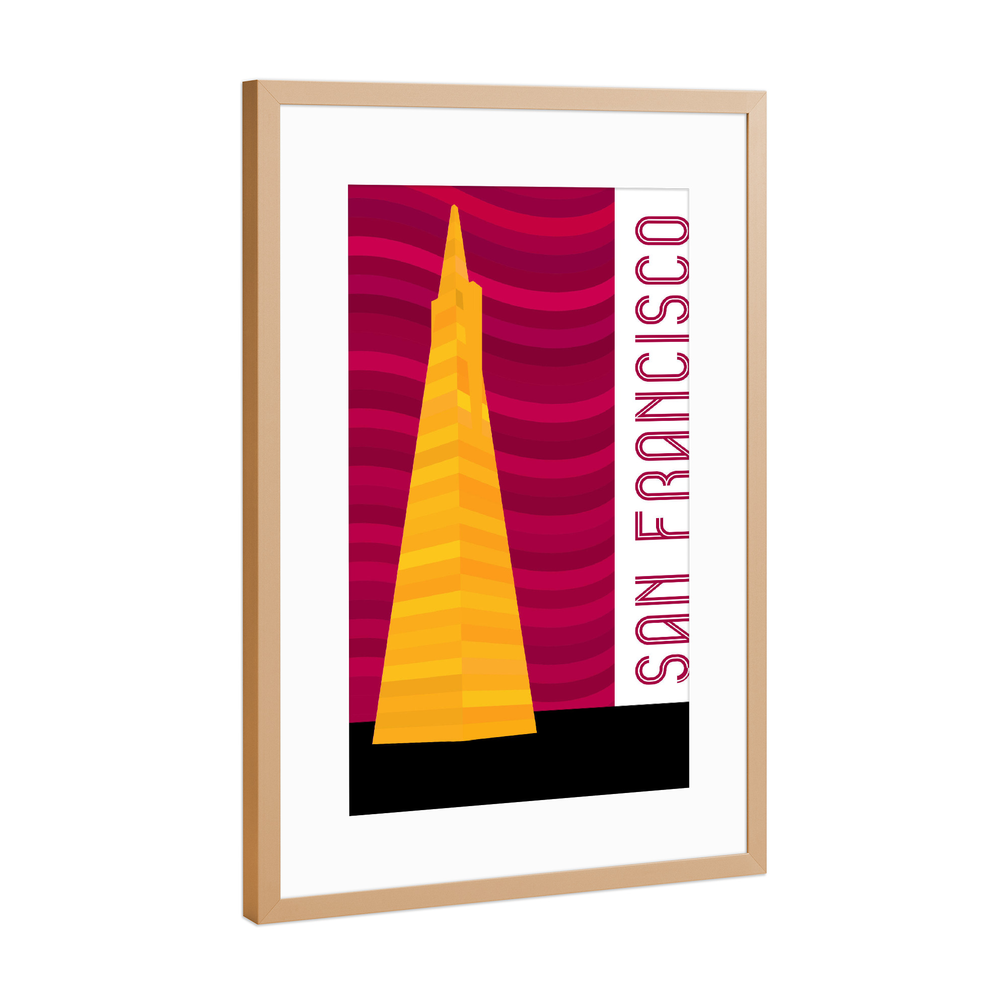 Poster mit Rahmen Kupfer "San Francisco 01" artboxONE - Städte,Reise,Architektur,Städte / San Francisco