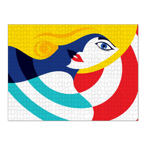 Puzzle Ravensburger "Blonde Girl in Sailor shirt" artboxONE - Fashion,Für Mama