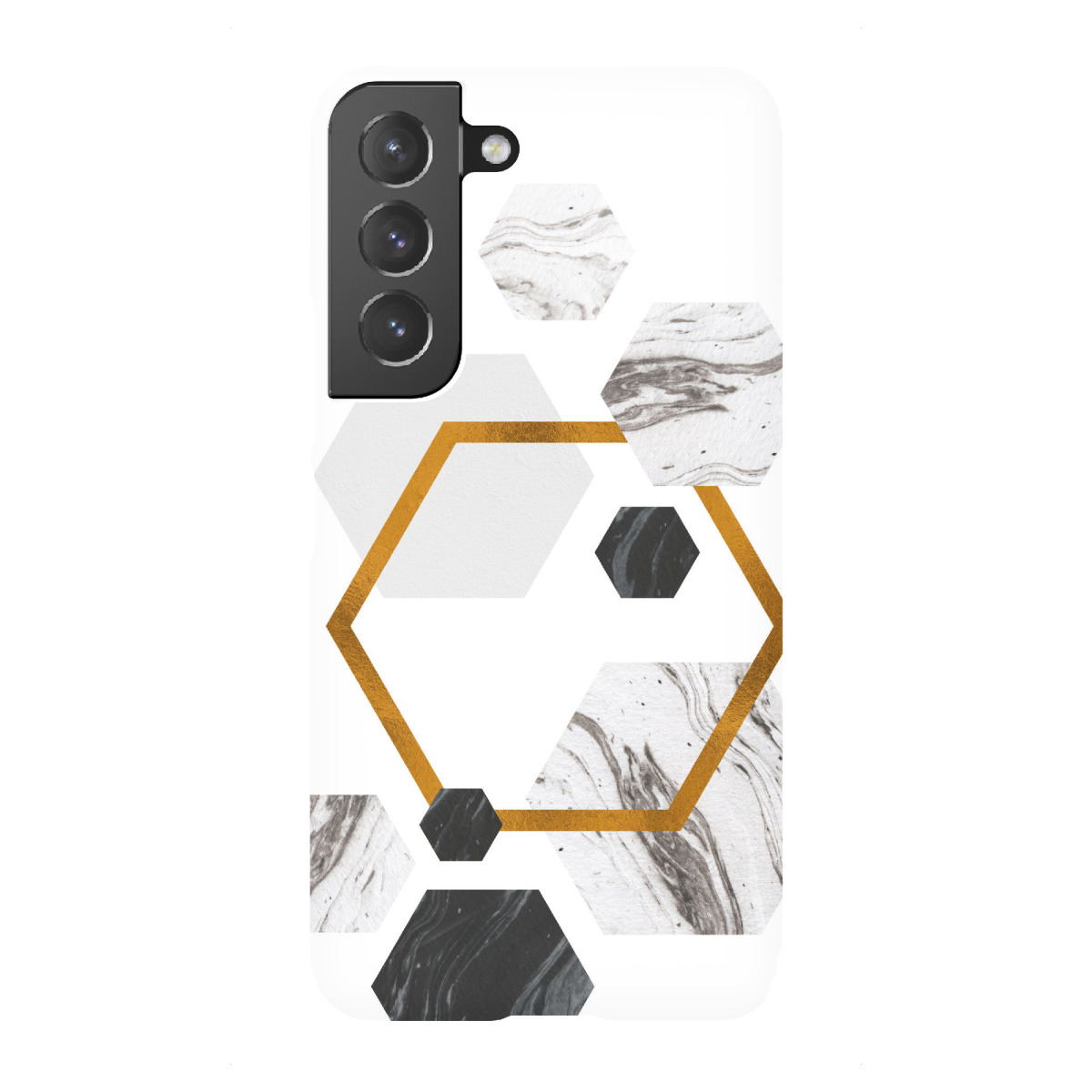 "Marble Geometric Black White 2"für Samsung Galaxy - Premium-Case Handyhülle artboxONE