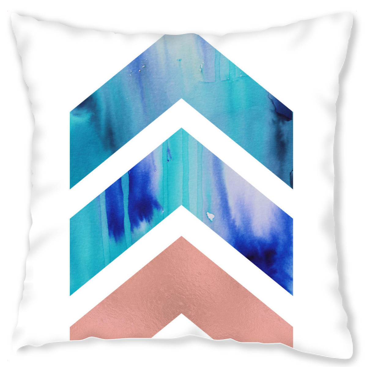 Design-Kissen "Rose Gold Ocean Watercolours" artboxONE - Geometrie,Reise / Strand und Meer