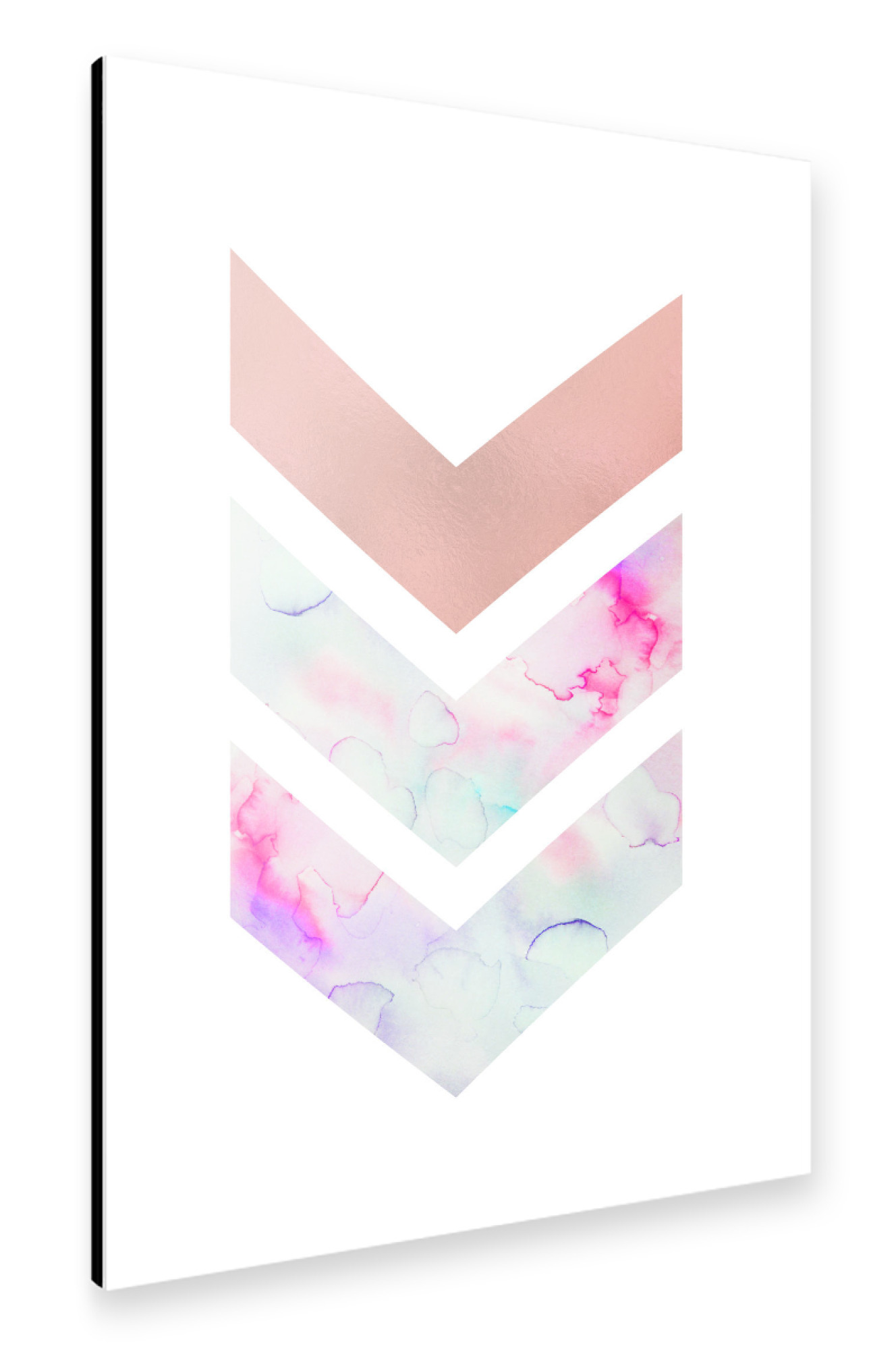 Alu-Dibond "Rose Gold Geometric Pink Wall Art" 30x20 cm artboxONE