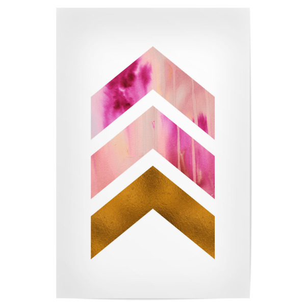 Poster 30x20 cm "Watercolour Bronze Foil Geometric" artboxONE - Geometrie,Für Mama