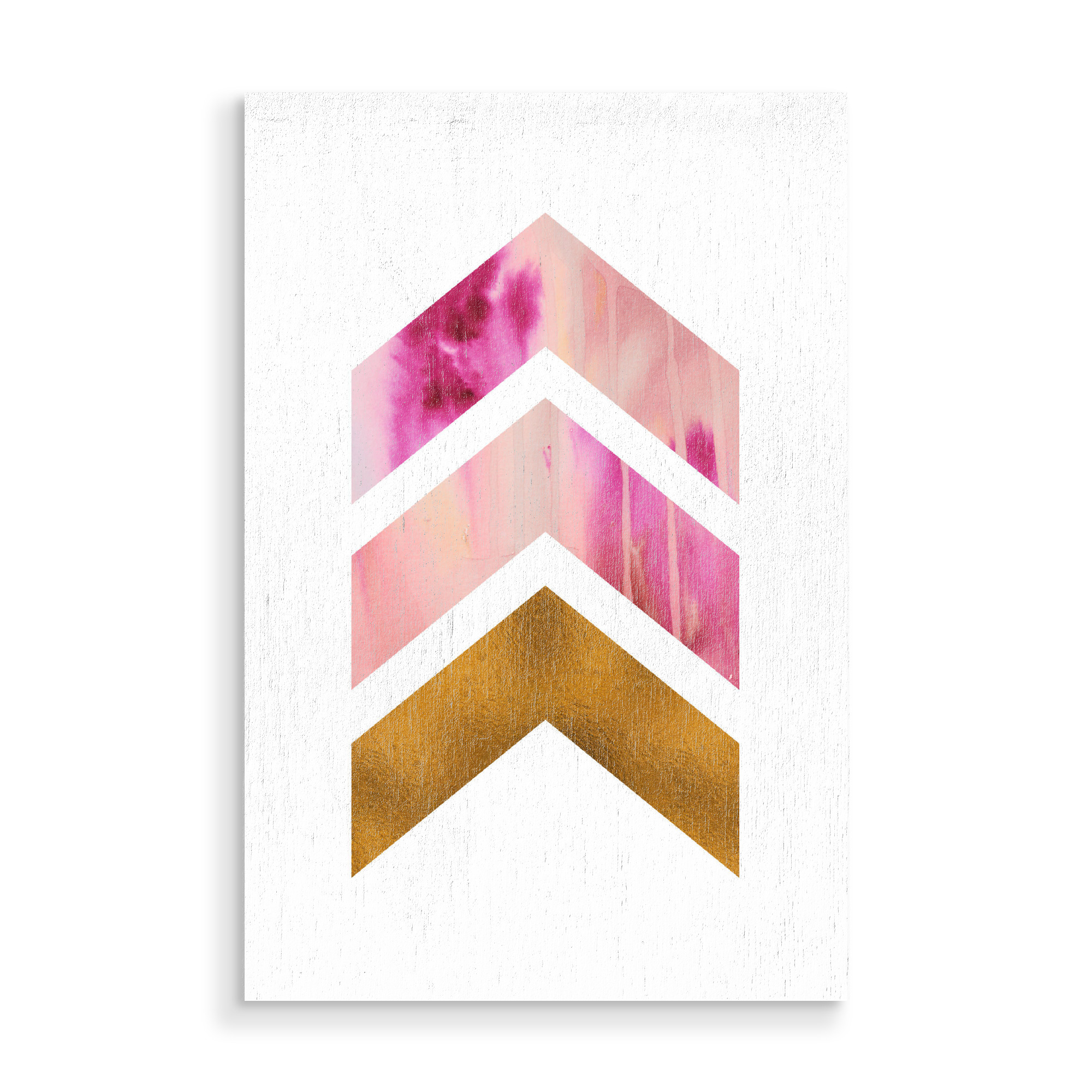 Holzbild "Watercolour Bronze Foil Geometric" artboxONE - Geometrie,Für Mama