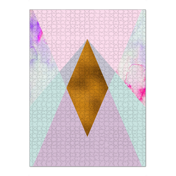 Puzzle Ravensburger "Geometric Wall Art Bronze Foil" artboxONE - Geometrie
