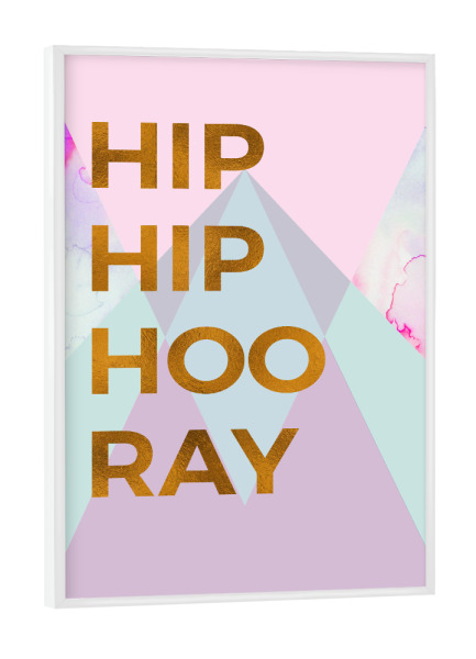 Poster mit weißem Rahmen "Bronze Foil Typography Quote" artboxONE - Typografie,Geometrie