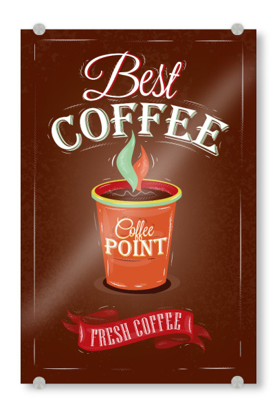 Acrylglasbild "Best coffee" artboxONE - Essen & Trinken,Schwarzweiß