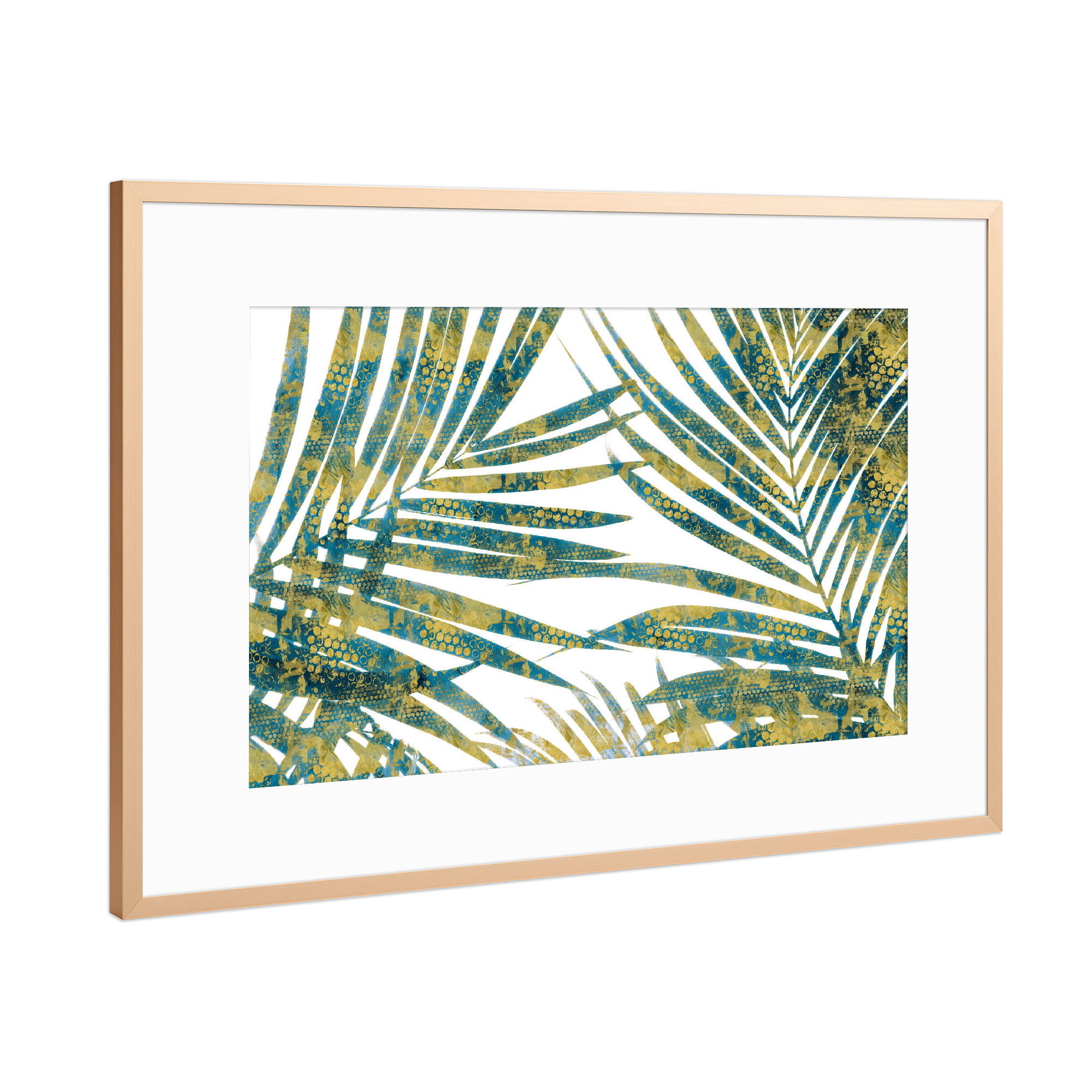 Poster mit Rahmen Kupfer "Baroque Palms" artboxONE - Natur,Floral,Festivals