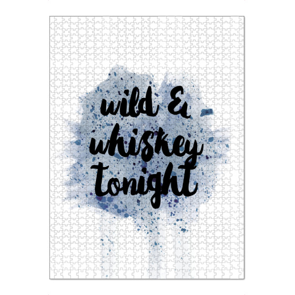 Puzzle Ravensburger "Wild & Whiskey Tonight" artboxONE - Typografie,Essen & Trinken / Alkohol,Festivals