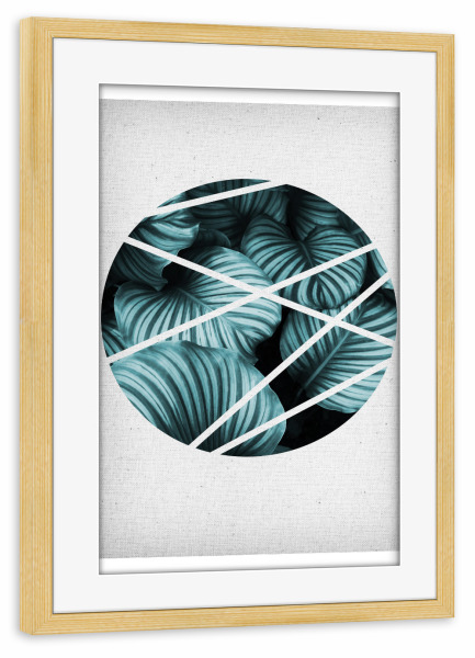 Poster mit Rahmen kiefer "Circle 05" artboxONE - Natur,Floral,Geometrie