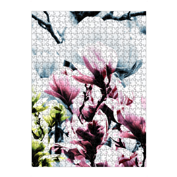 Puzzle Ravensburger "Magnolia 01" artboxONE - Natur,Floral - Magnolie,Blume,Blumen,Baum,Natur,Muster,Flowers,Nature,Wiese,Meadow,Strauss,Bouquet