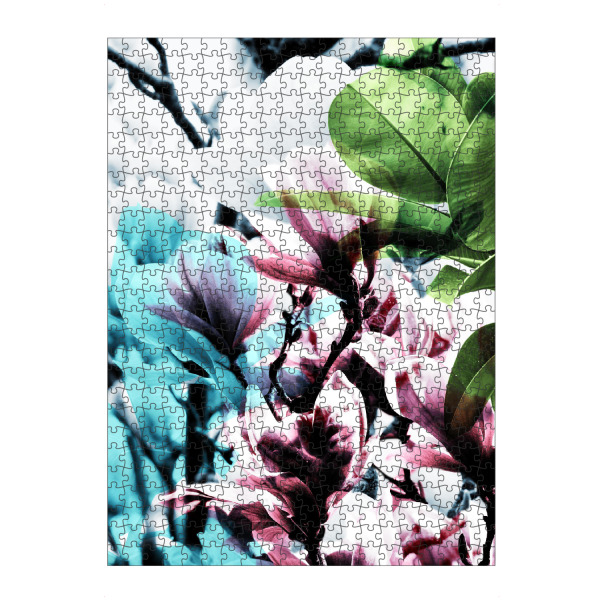 Puzzle Ravensburger "Magnolia 02" artboxONE - Natur,Floral - Magnolie,Blume,Blumen,Baum,Natur,Muster,Flowers,Nature,Wiese,Meadow,Strauss,Bouquet