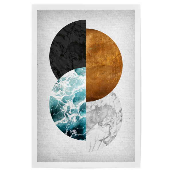 Poster 30x20 cm "Copper 02" artboxONE - Geometrie,Marmor