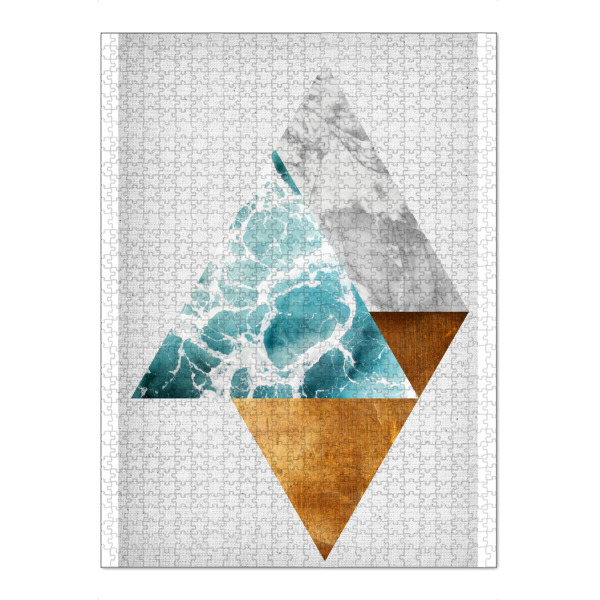 Puzzle Ravensburger "Copper 01" artboxONE - Abstrakt,Geometrie,Marmor