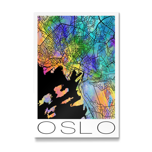 Galerie-Print "Retro Map of Oslo Norway 2" 30x20 cm artboxONE