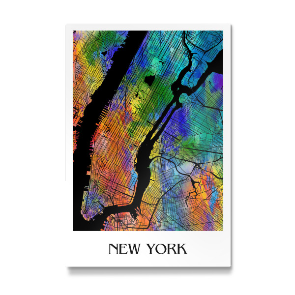 Galerie-Print "Retro Map of New York" 30x20 cm artboxONE