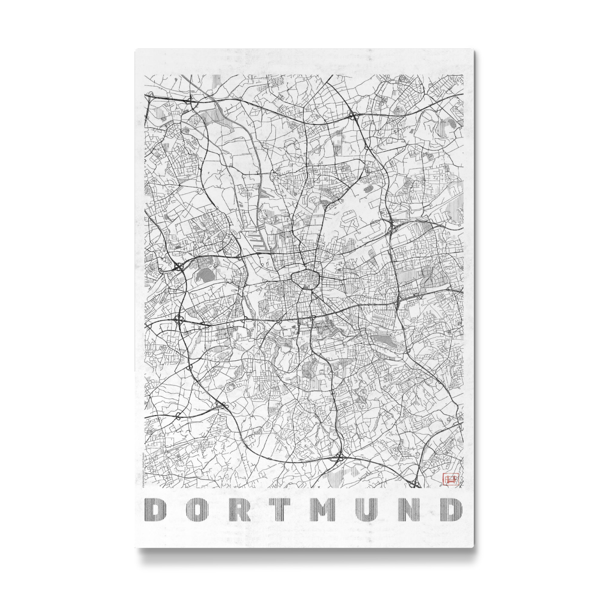 Galerie-Print "Dortmund, Deutschland Line" 75x50 cm artboxONE