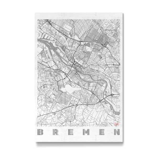 Galerie-Print "Bremen, Deutschland Line" 30x20 cm artboxONE