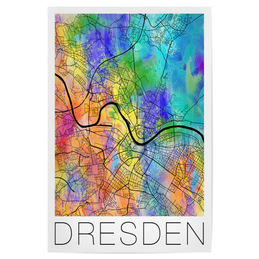 A Retro Map of Dresden Germany