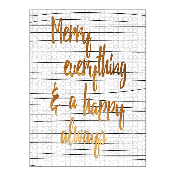 Puzzle Ravensburger "Happy always" artboxONE - Typografie,Weihnachten