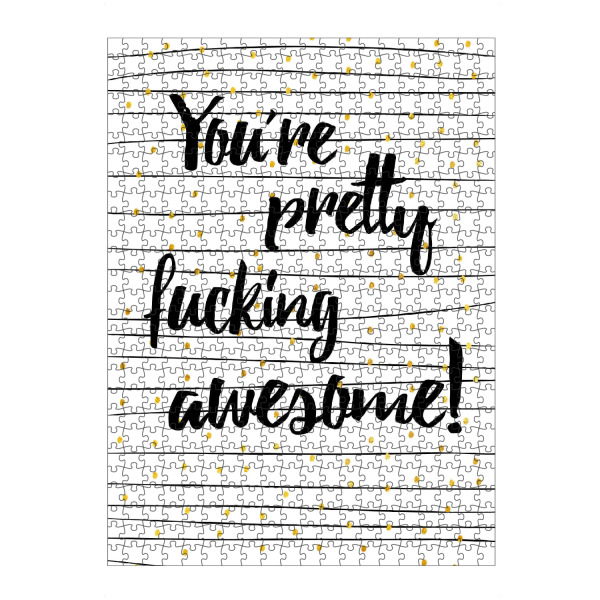 Puzzle Ravensburger "Fucking awesome" artboxONE - Typografie,Menschen,Liebe,Für Mama,Für Papa