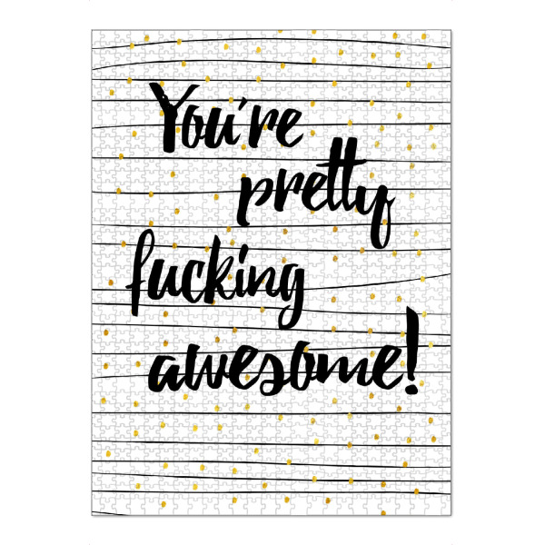 Puzzle Ravensburger "Fucking awesome" artboxONE - Typografie,Menschen,Liebe,Für Mama,Für Papa