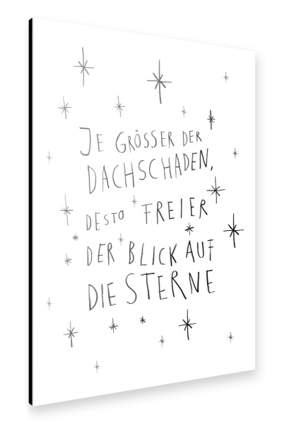 Alu-Dibond "Dachschaden 2" 30x20 cm artboxONE