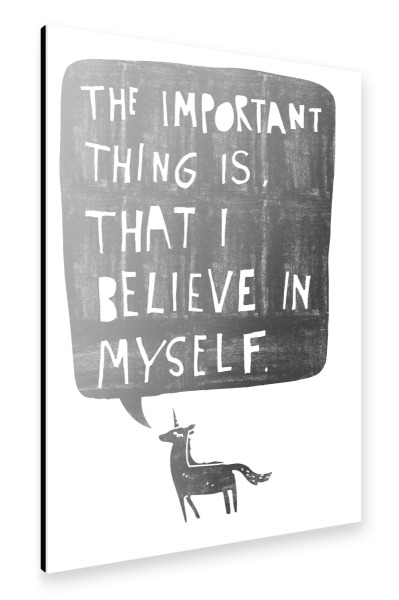 Alu-Dibond "Believe 2" 30x20 cm artboxONE